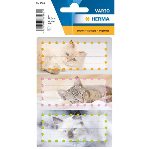 Schuletiketten Katzen