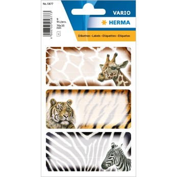 Schuletiketten Afrika Tiere