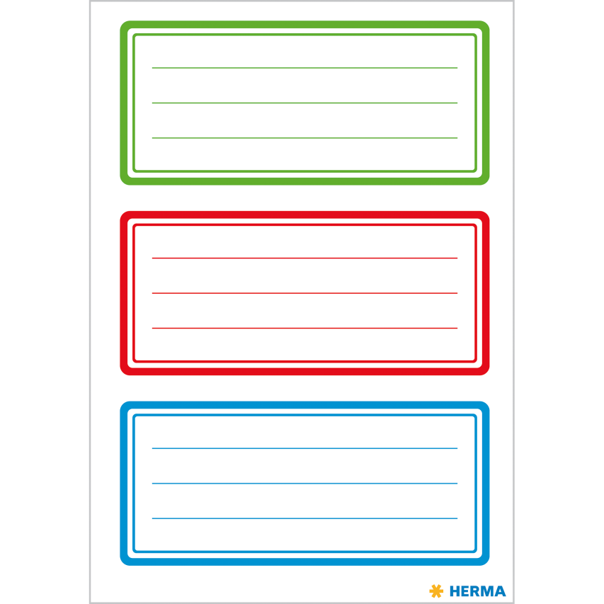 Heftschild tricolor Herma