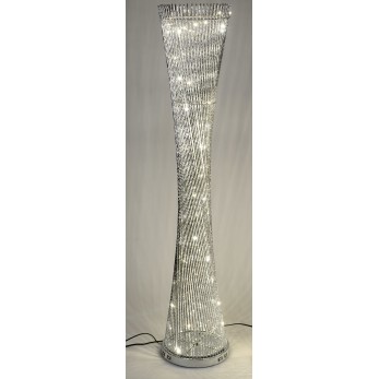 Lampe silber gedreht 2