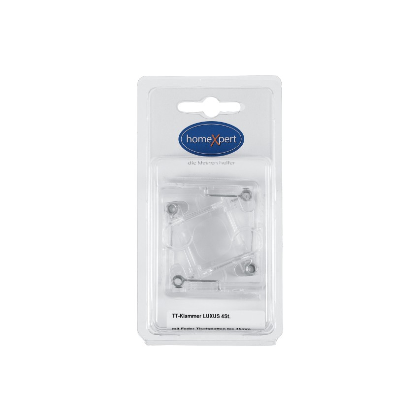 TT-Klammer luxux transparent 4er